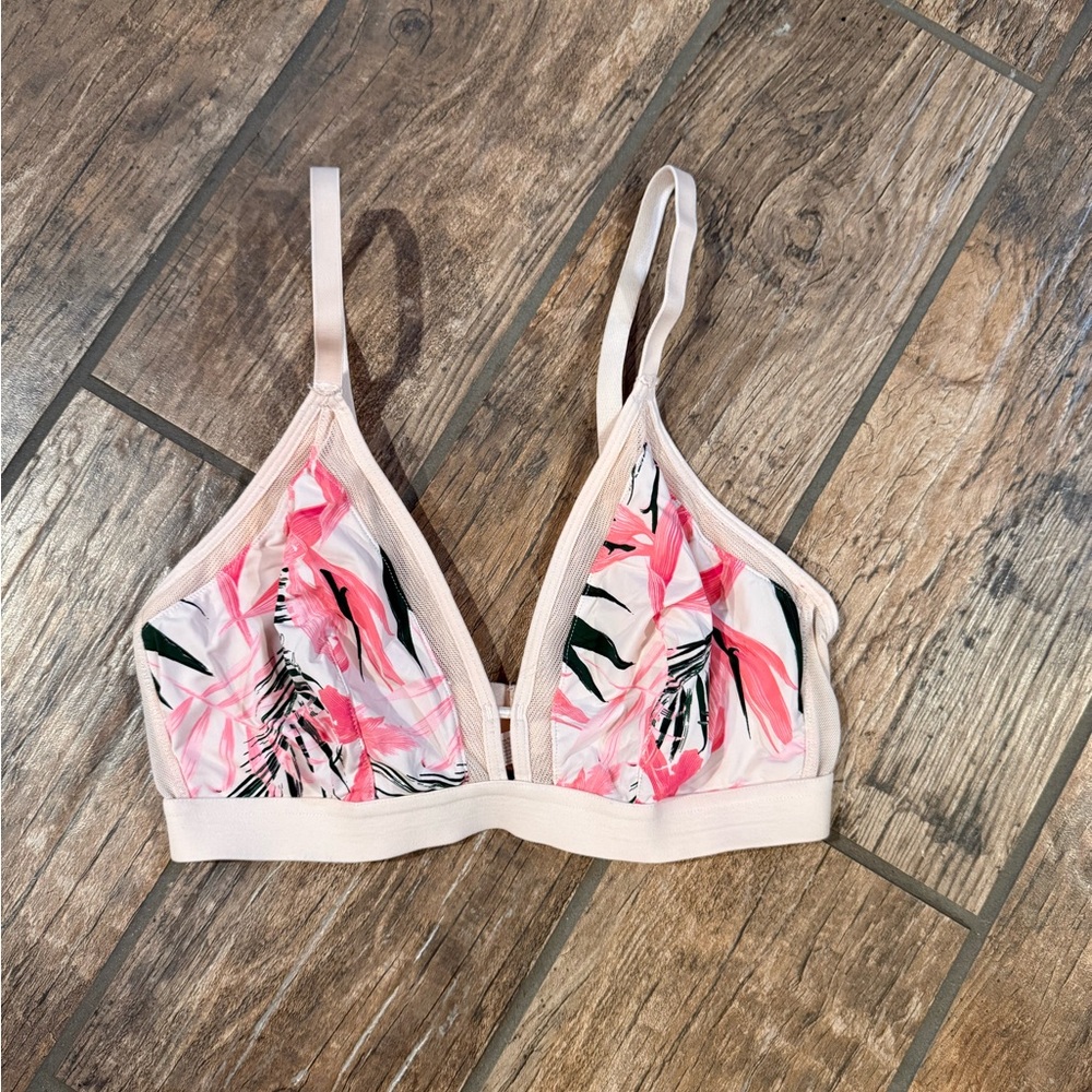 Lively Pink Floral Bralette